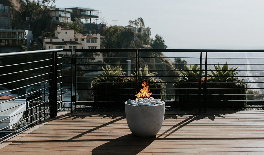 Concrete Firepits Lightweight And, Can I Put A Fire Pit On My Balcony