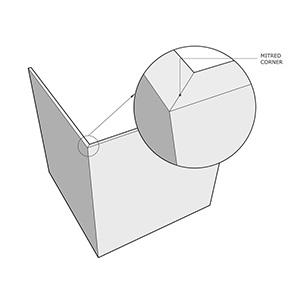 Mitred corner