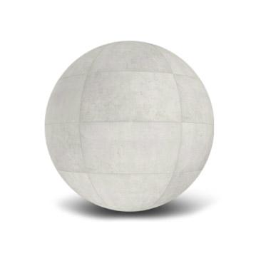 An image of two spheres. The left sphere is light gray color, and the sphere on the right is a dark gray color.